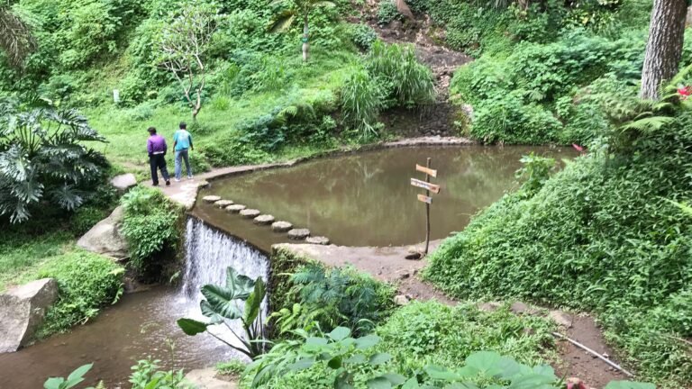 Pemandangan hijau dan air terjun di Coban Putri Kota Batu