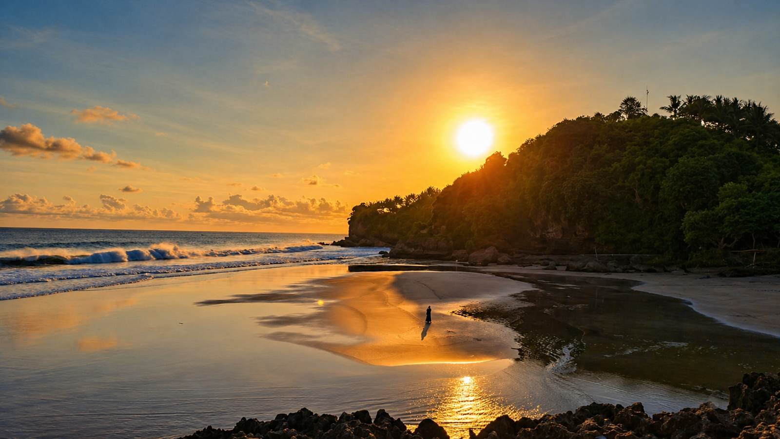 Sunset Taman Ayu sore hari di Malang selatan